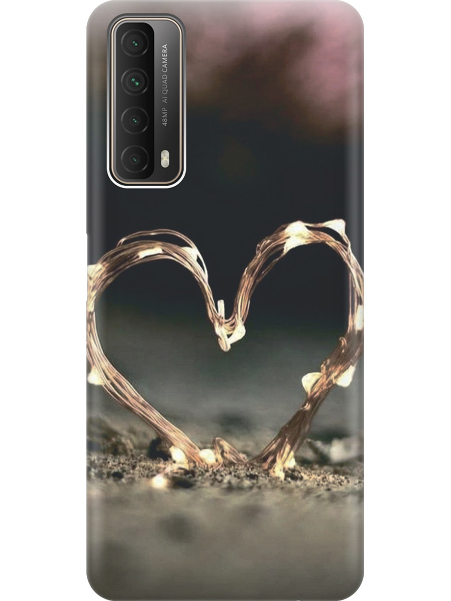 

Силиконовый чехол на Huawei P Smart (2021) с принтом "Светящееся сердце", Прозрачный;желтый;черный, 723603091