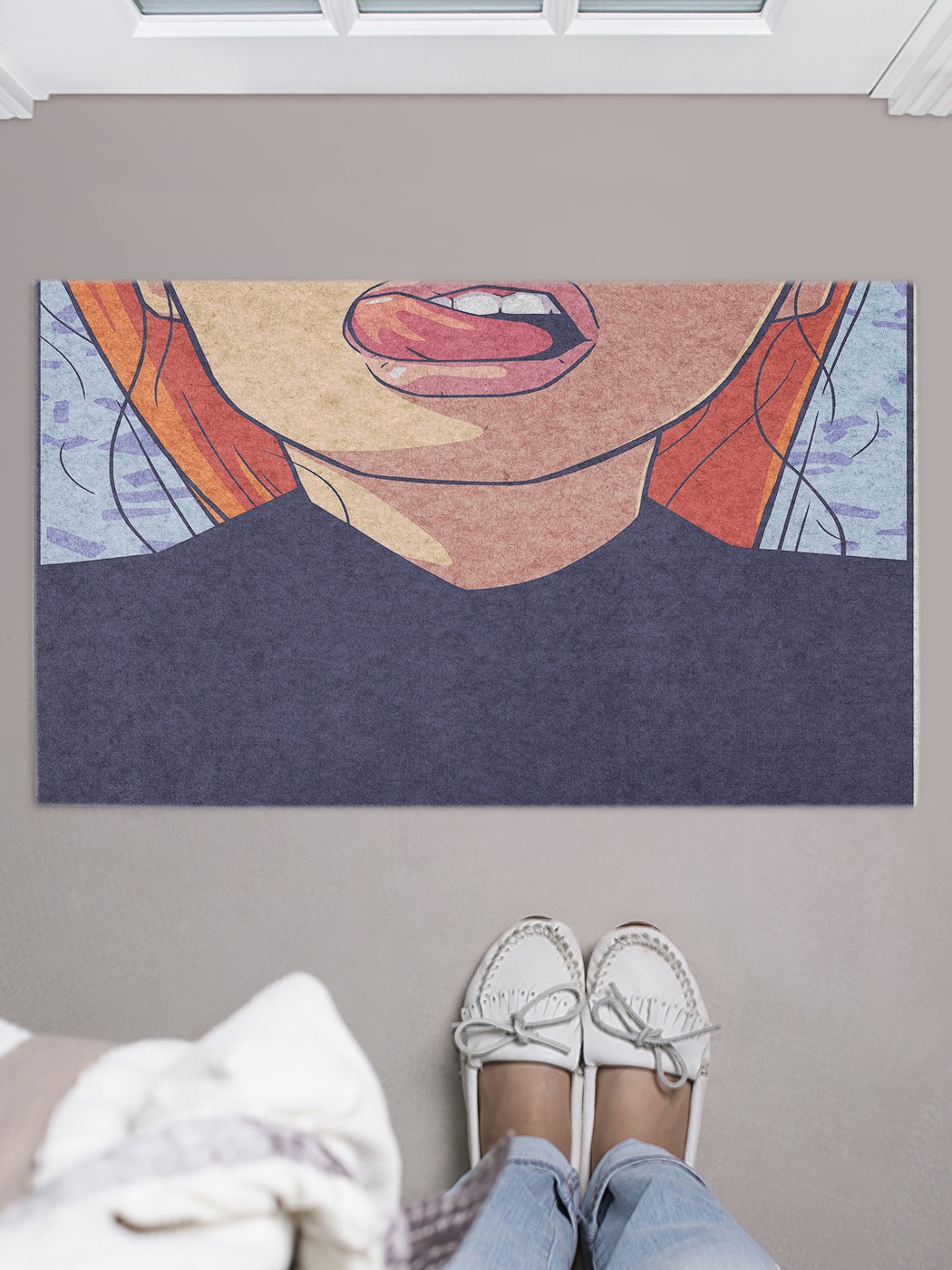 

Придверный коврик в прихожую для обуви, на резиновой основе, 75x45 см door_88069 JoyArty