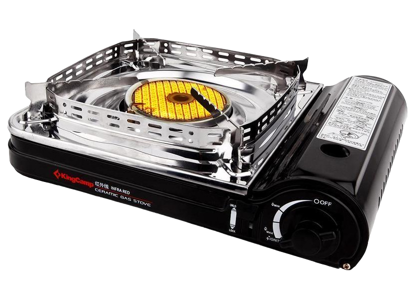 

Туристическая газовая плитка King Camp 2762 CERAMIC GAS STOVE, Черный;серебристый, Ceramic Gas Stove