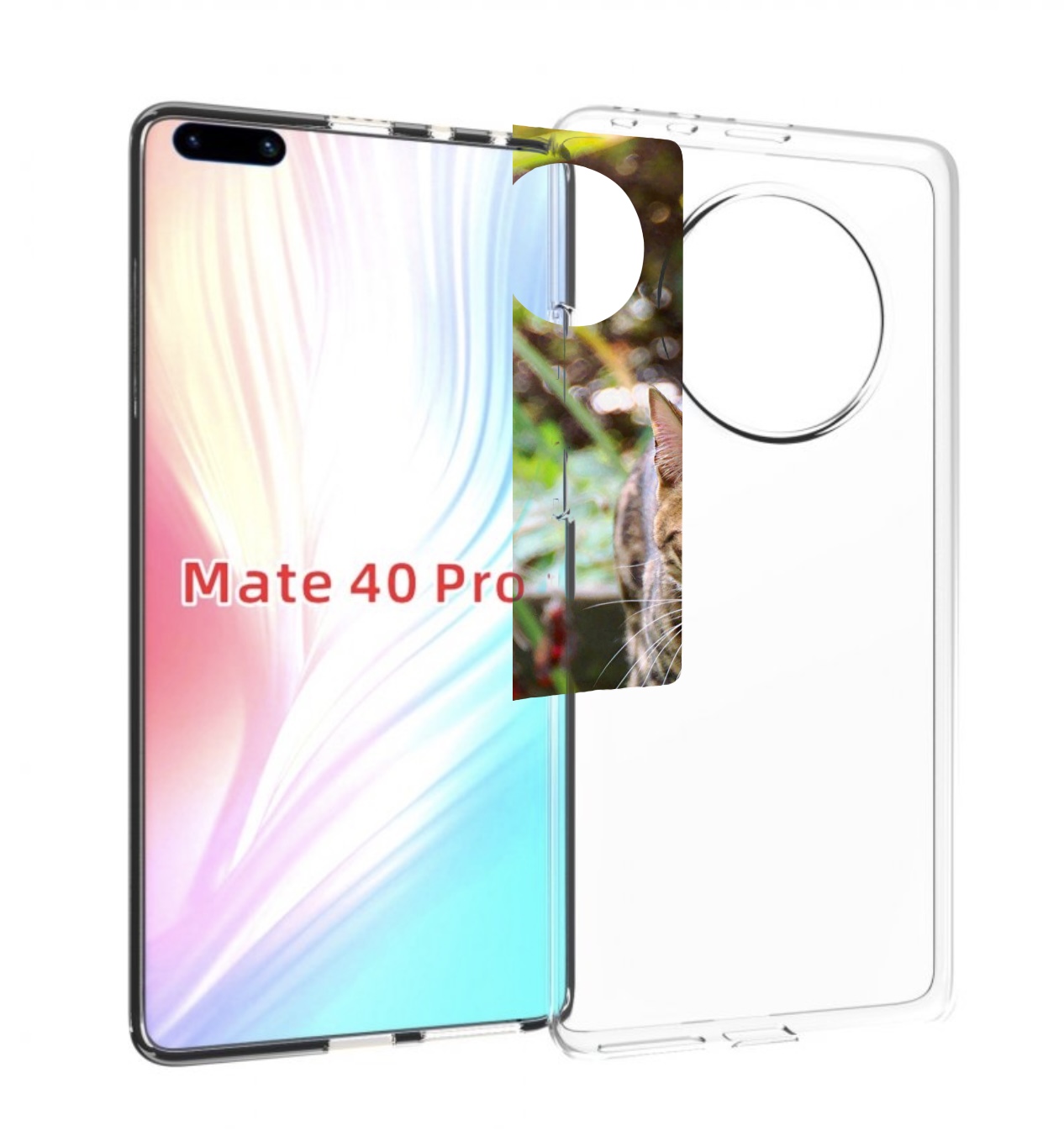 Чехол MyPads порода кошка бенгальская для Huawei Mate 40 Pro (NOH-NX9)