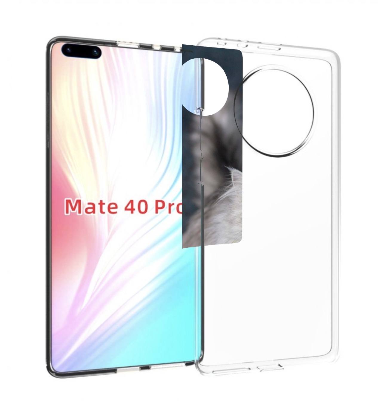 

Чехол MyPads порода кошки британская длинная для Huawei Mate 40 Pro (NOH-NX9), Прозрачный, Tocco