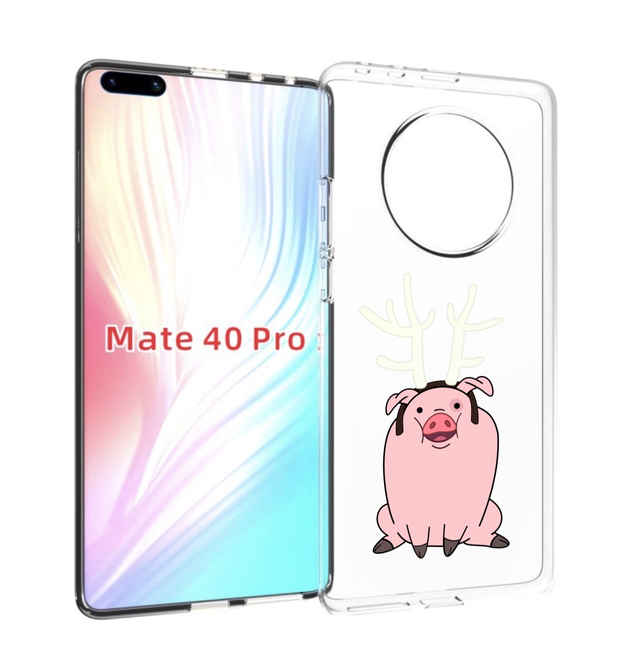 

Чехол MyPads поросенок-с-рогами для Huawei Mate 40 Pro (NOH-NX9), Прозрачный, Tocco