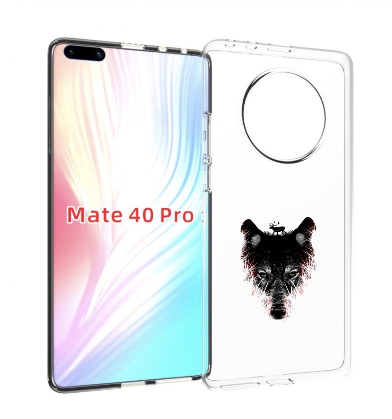 

Чехол MyPads волк в траве для Huawei Mate 40 Pro (NOH-NX9), Прозрачный, Tocco