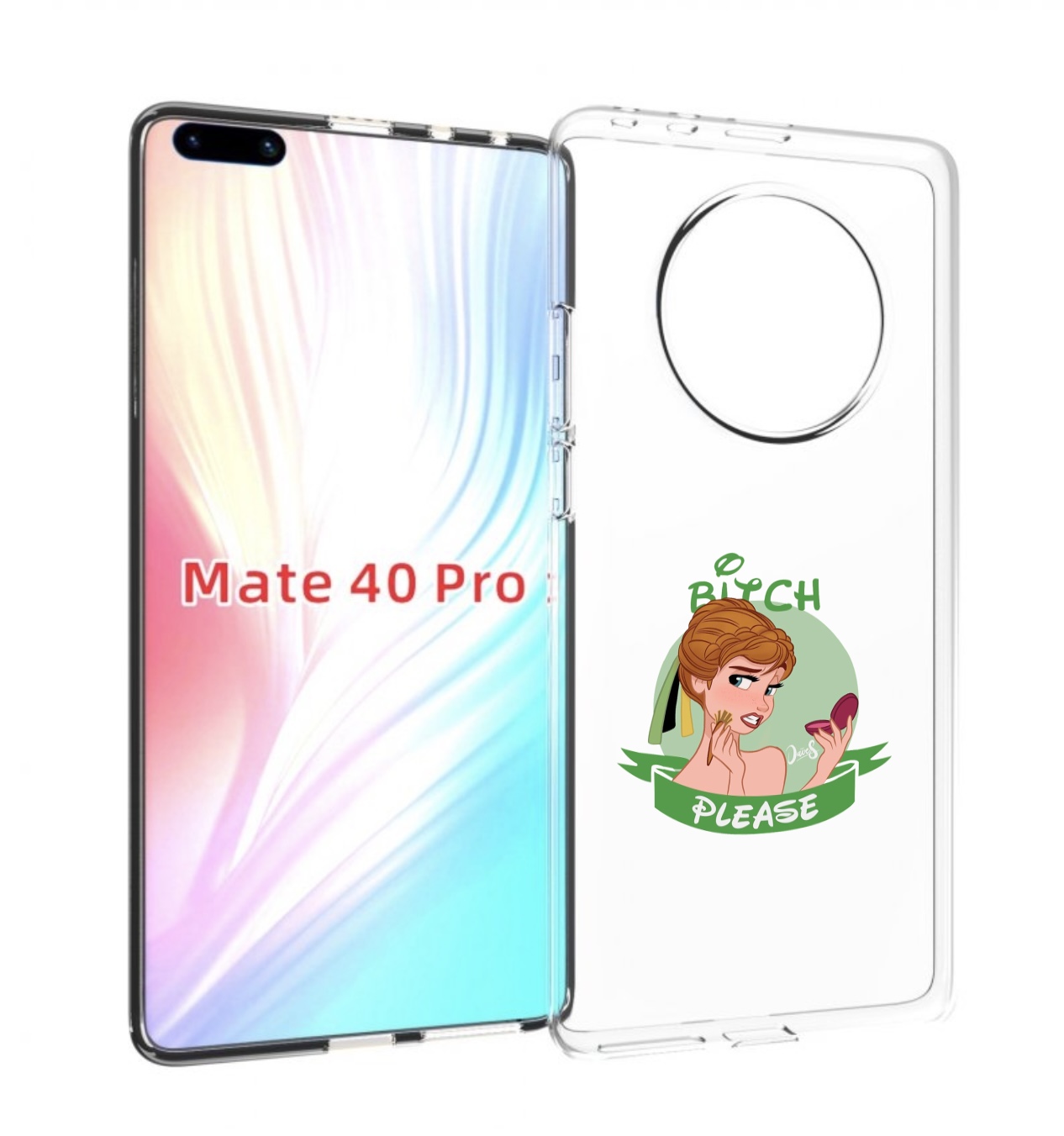 

Чехол MyPads принцесса-Анна женский для Huawei Mate 40 Pro (NOH-NX9), Прозрачный, Tocco