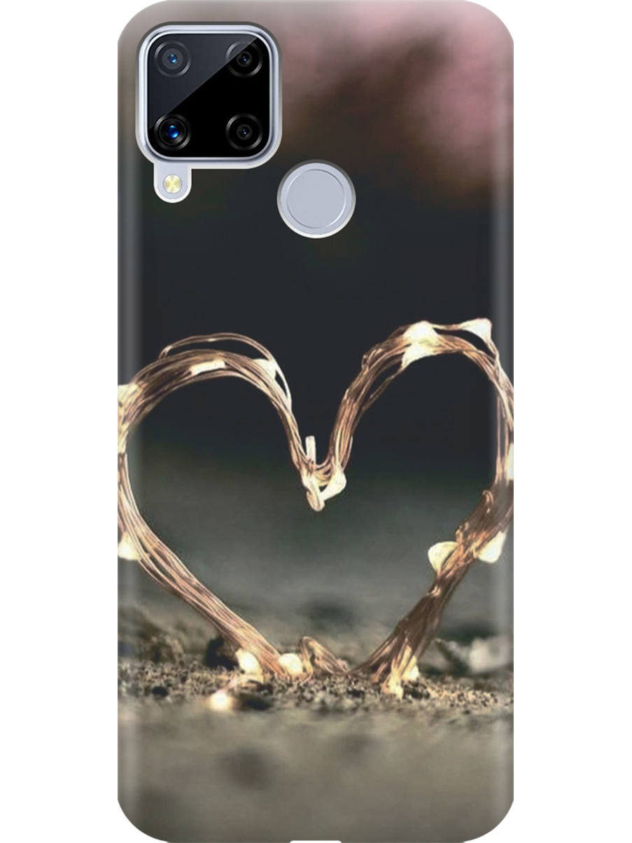 

Силиконовый чехол на Realme C15/C25 с принтом "Светящееся сердце", Прозрачный;желтый;черный, 726149891