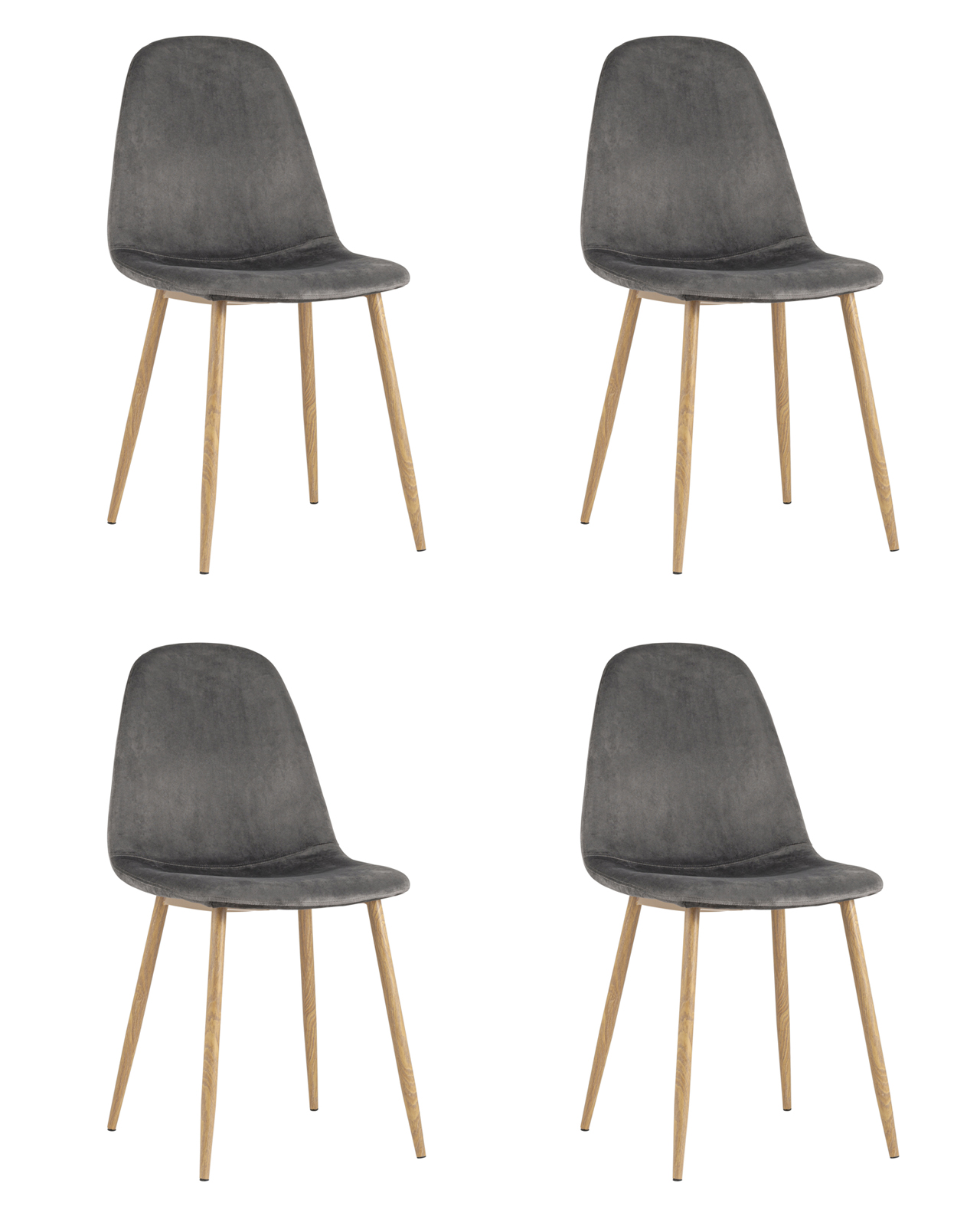 

Комплект стульев 4 шт. Stool Group валенсия DC-93025H HLR-24 BOX, серый, Валенсия