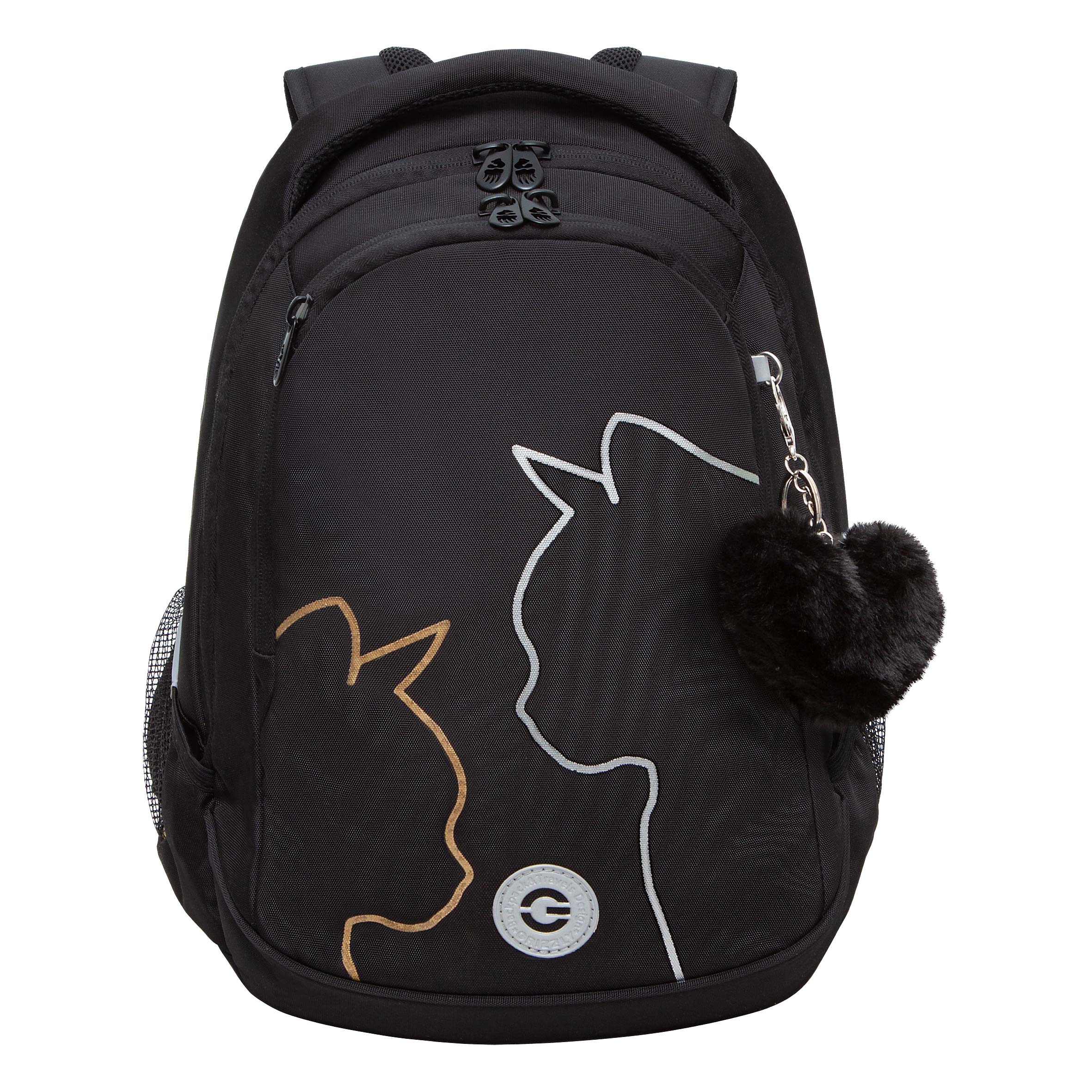 

Рюкзак молодежный Grizzly с карманом для ноутбука 13, для девочки, RD-440-3 1, Золотистый, RD-440-3