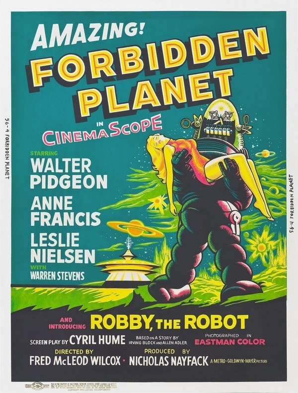 

Постер к фильму "Запретная планета" (Forbidden Planet) Оригинальный 68,6x96,5 см