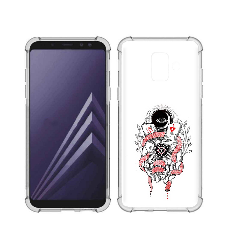 

Чехол MyPads Tocco для Samsung Galaxy A6 (2018) абстрация связанные руки, Прозрачный, Tocco