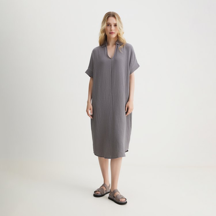 

Платье женское Maison David BLN917 серое S, Серый, BLN917