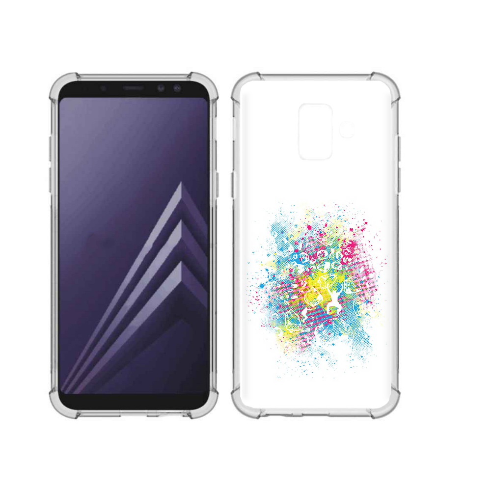 

Чехол MyPads Tocco для Samsung Galaxy A6 (2018) акварель абстракция (PT111558.582.214), Прозрачный, Tocco
