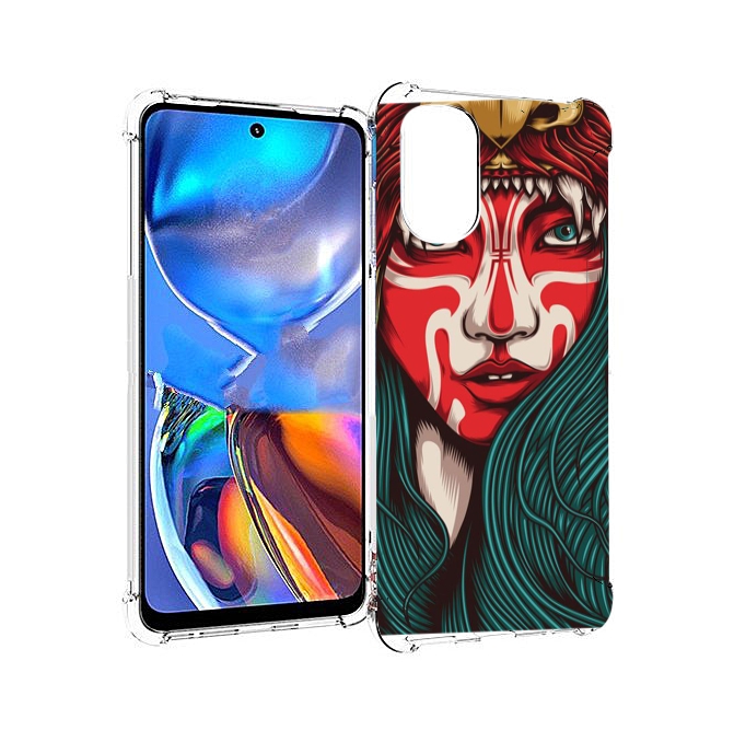 

Чехол MyPads девушка-в-маскировке для Motorola Moto E32, Прозрачный, Tocco
