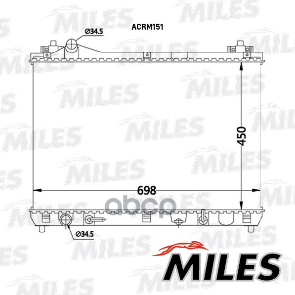 фото Радиатор miles acrm151 suzuki grand vitara 2.0/2.4 a/t 05- miles арт. acrm151