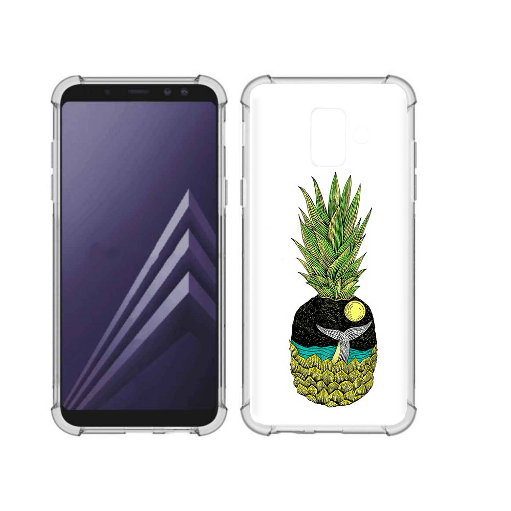

Чехол MyPads Tocco для Samsung Galaxy A6 (2018) ананас с китом (PT111558.582.220), Прозрачный, Tocco