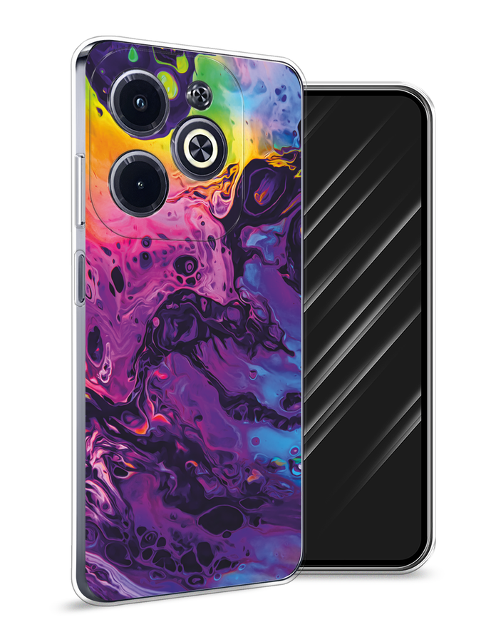 

Чехол Awog на Infinix Hot 40i "ACID fluid", Бордовый, 3105450-1