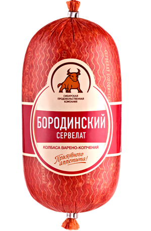 

Колбаса КПК Сервелат Бородинский варено-копченый