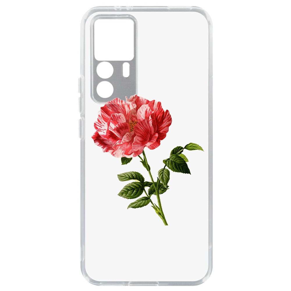

Чехол-накладка Кейс Рисованная роза для Xiaomi 12T, Прозрачный