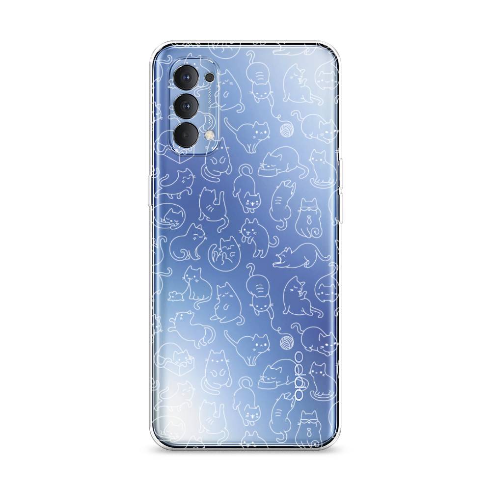 

Чехол Awog на Oppo Reno 4 4G "Шкодливые котики", Разноцветный, 259450-2