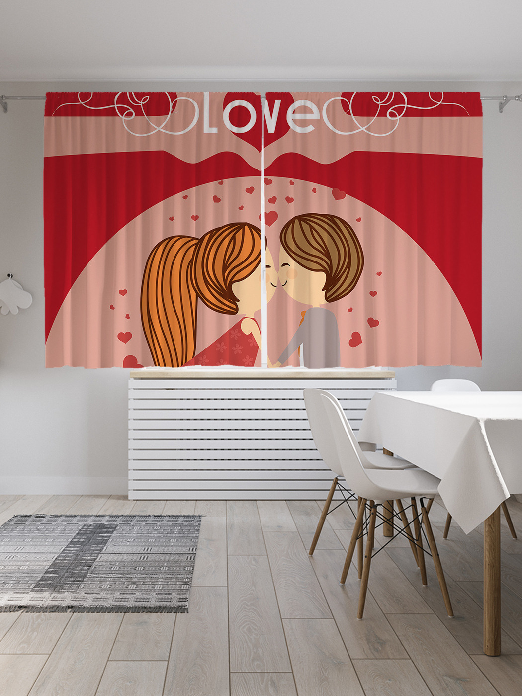 

Шторы с фотопечатью JoyArty "My love" из сатена, 290х180 см, серия 131- 1