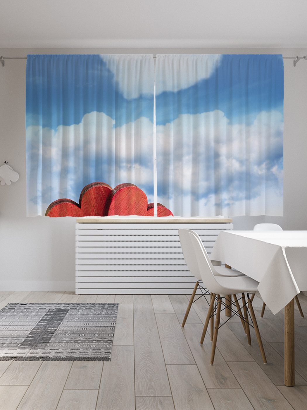 

Шторы с фотопечатью JoyArty "Сердечный друг" из сатена, 290х180 см