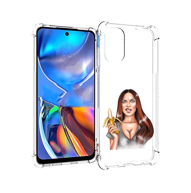 

Чехол MyPads девушка-с-бананом для Motorola Moto E32, Прозрачный, Tocco
