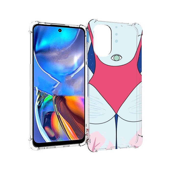 

Чехол MyPads девушка-с-глазом-на-спине для Motorola Moto E32, Прозрачный, Tocco