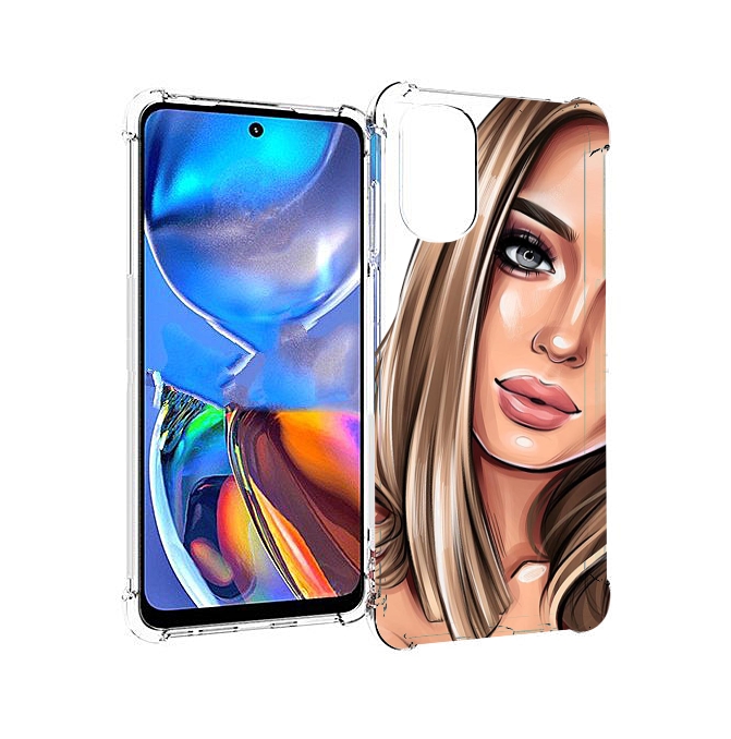 

Чехол MyPads девушка-с-каре женский для Motorola Moto E32, Прозрачный, Tocco