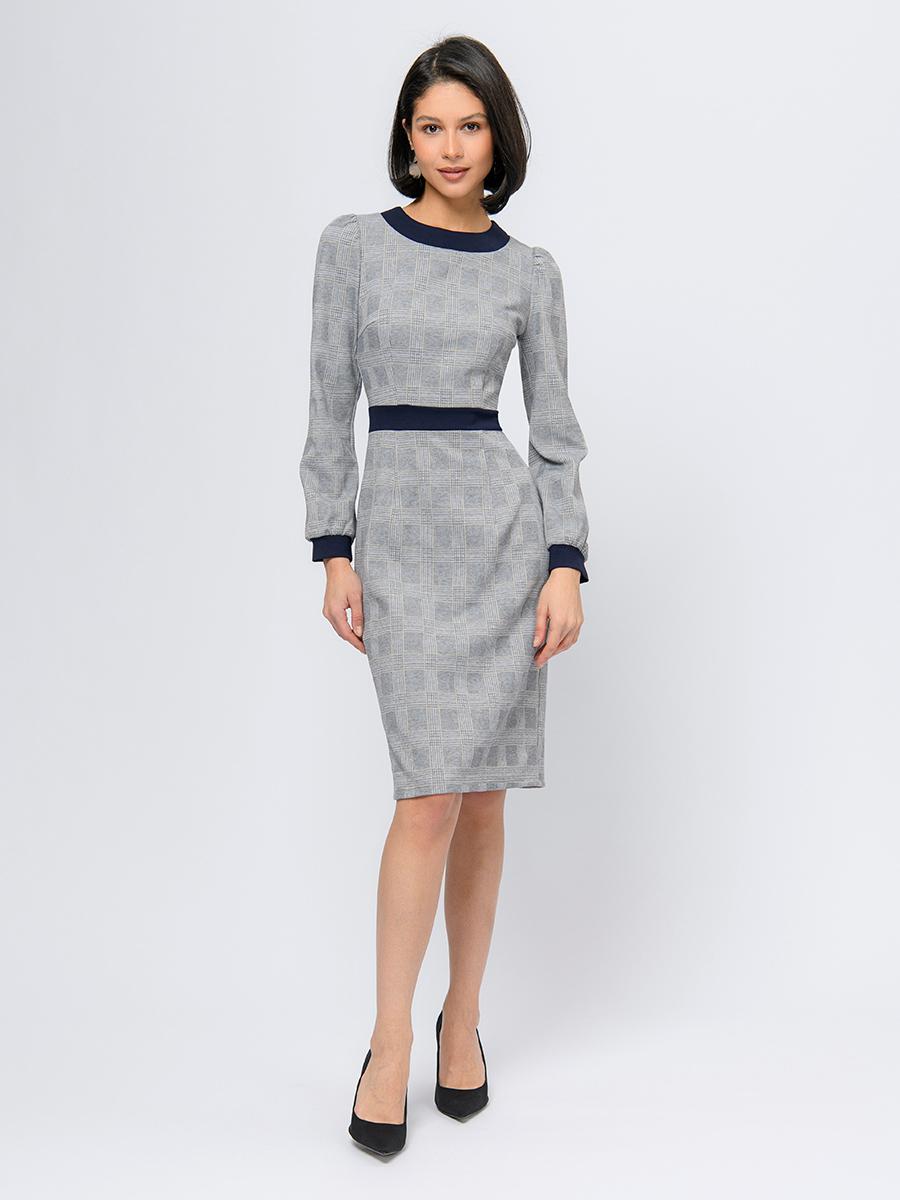 

Платье женское 1001dress 103113 серое 42 RU, Серый, 0103113