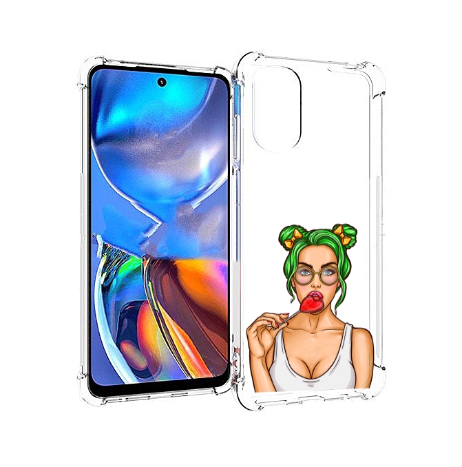 

Чехол MyPads девушка-с-чупачупсом-в-виде-сердца женский для Motorola Moto E32, Прозрачный, Tocco
