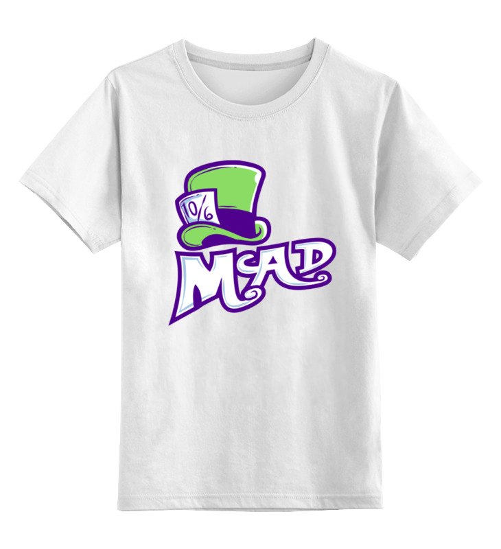 

Детская футболка классическая Printio Безумный шляпник, р. 152, Белый, 0000000683311