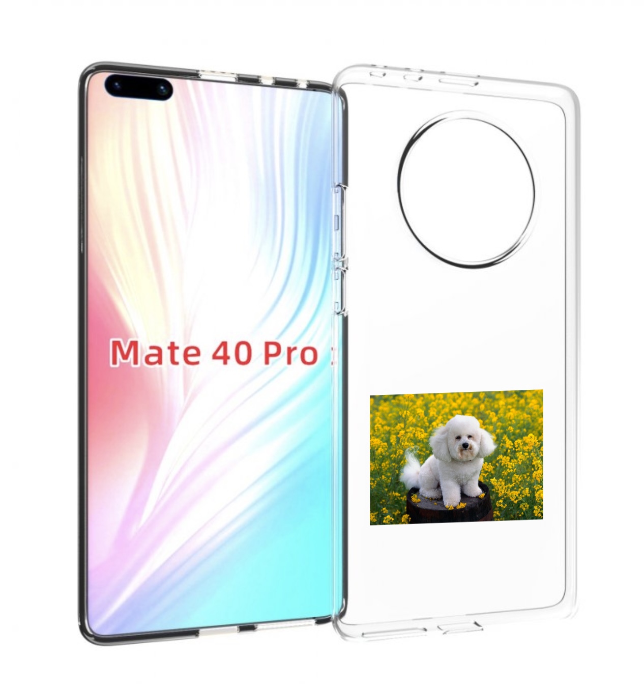 

Чехол MyPads пудель белыи для Huawei Mate 40 Pro (NOH-NX9), Прозрачный, Tocco