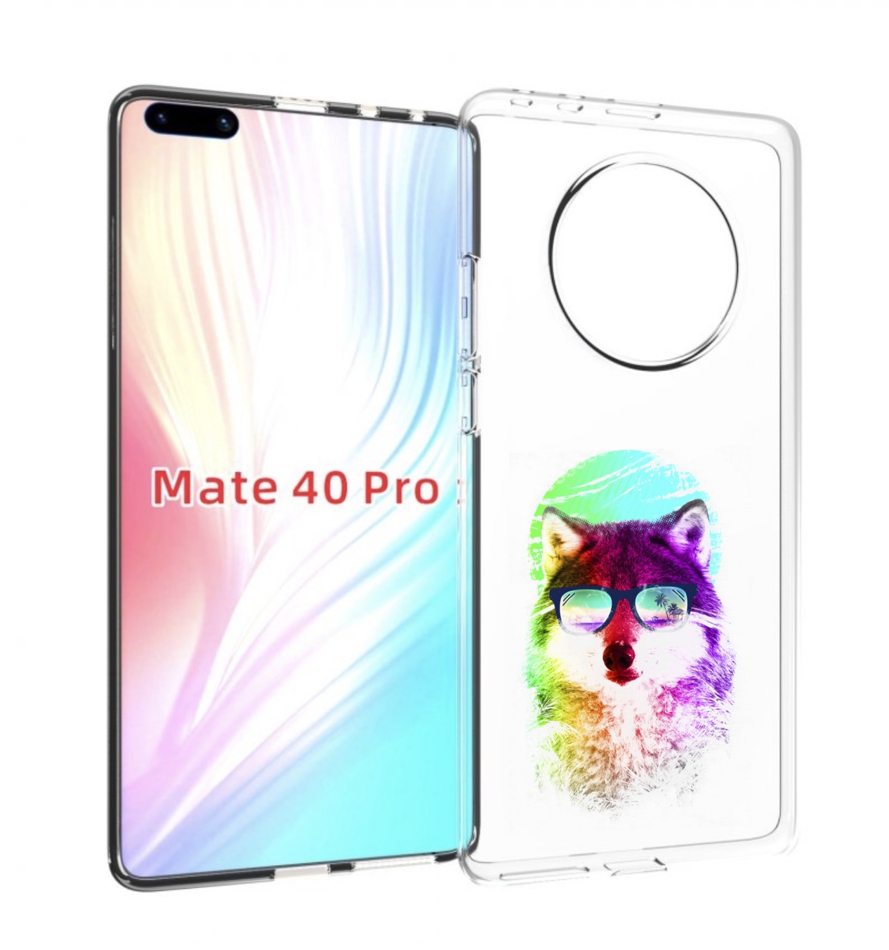 

Чехол MyPads радужный волк детский для Huawei Mate 40 Pro (NOH-NX9), Прозрачный, Tocco