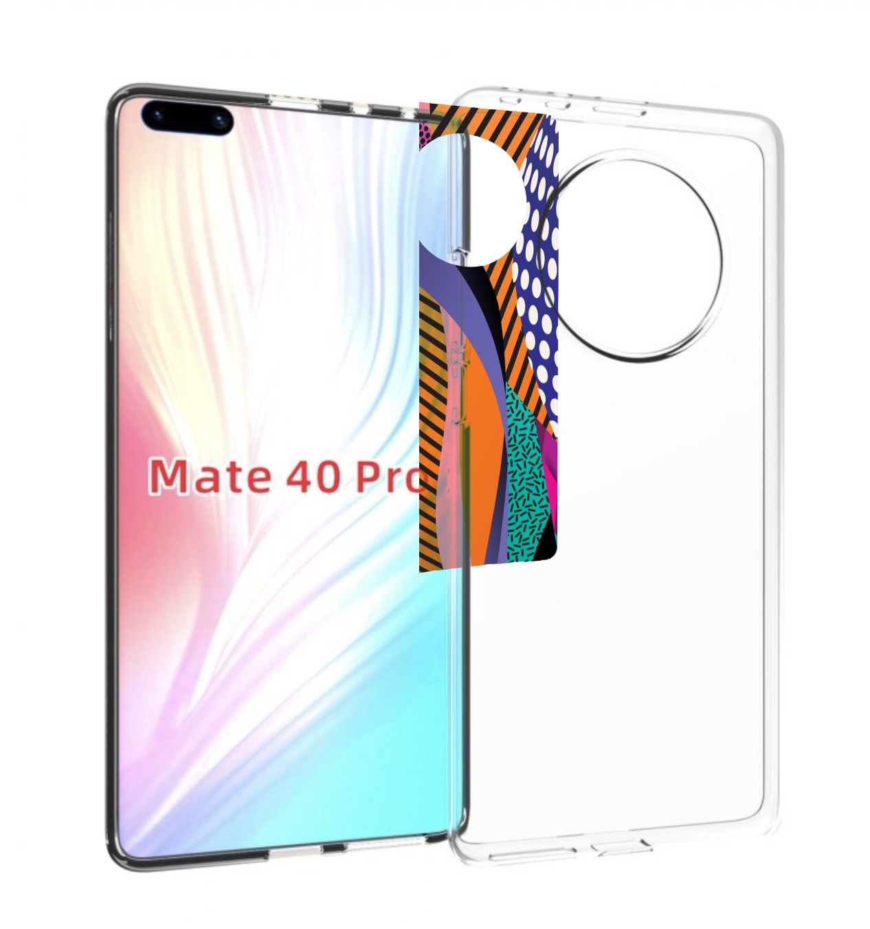 

Чехол MyPads разноцветные щупальца для Huawei Mate 40 Pro (NOH-NX9), Прозрачный, Tocco