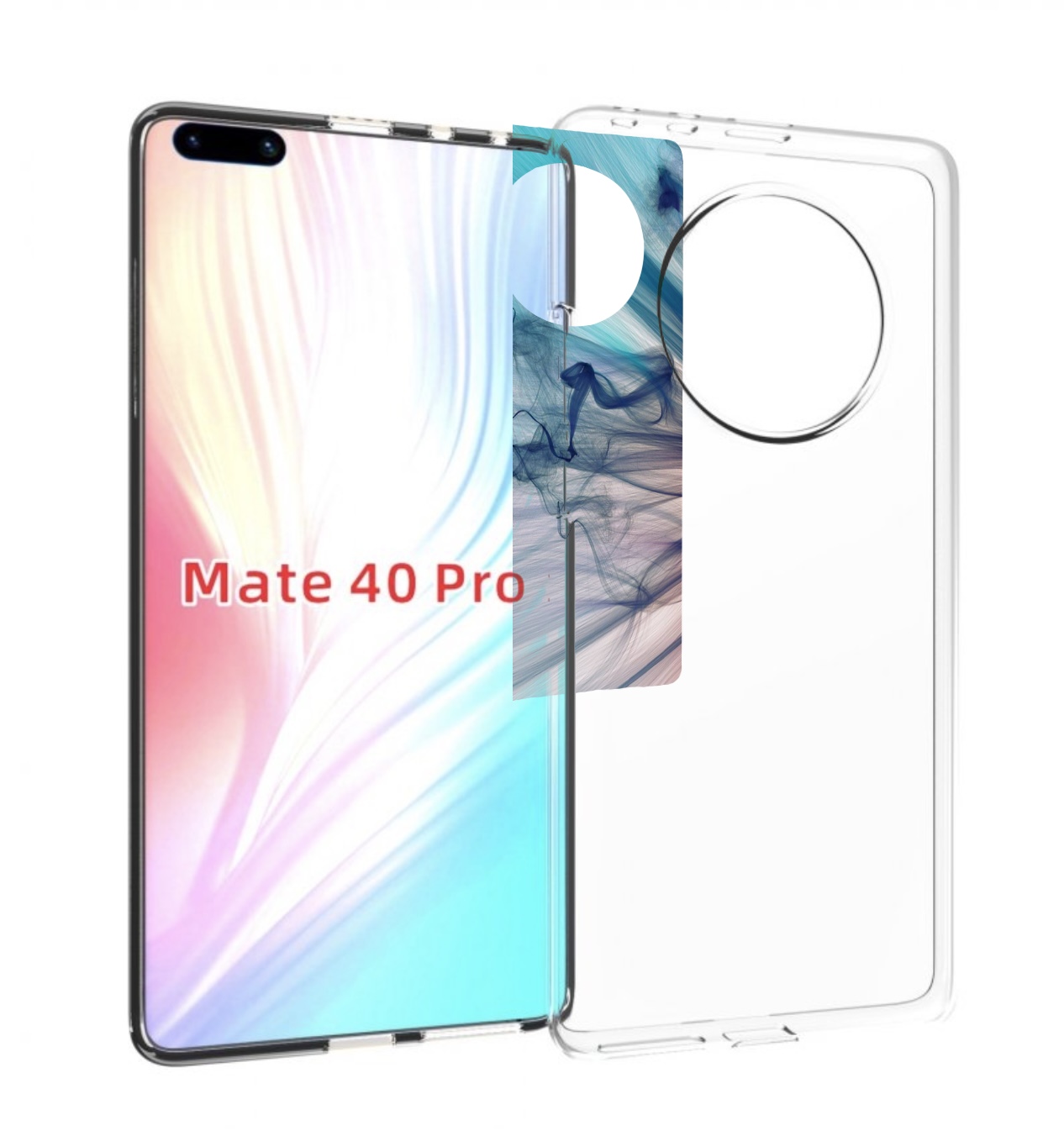 

Чехол MyPads разноцветный дым для Huawei Mate 40 Pro (NOH-NX9), Прозрачный, Tocco