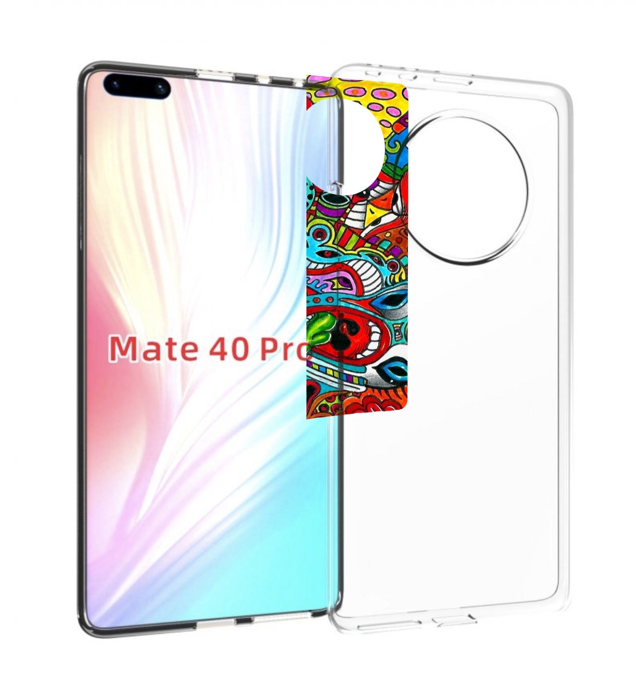 Чехол MyPads разные абстракции яркие для Huawei Mate 40 Pro (NOH-NX9)