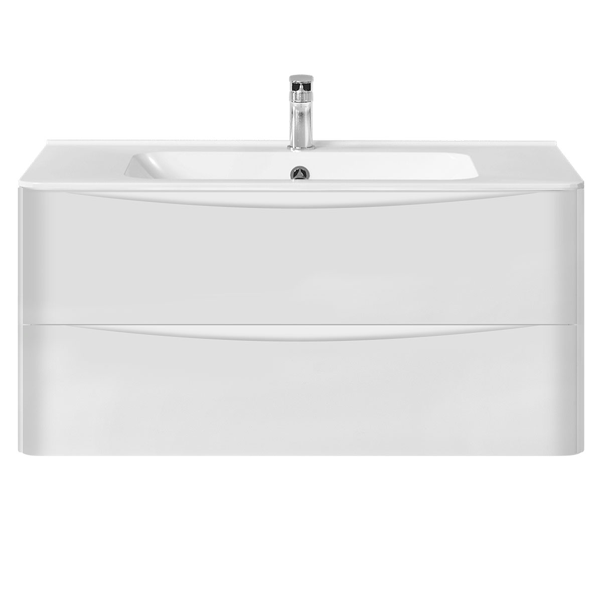 

Vincea Тумба с раковиной Vincea Paola 1000 подвесная, 2 ящика, G.White