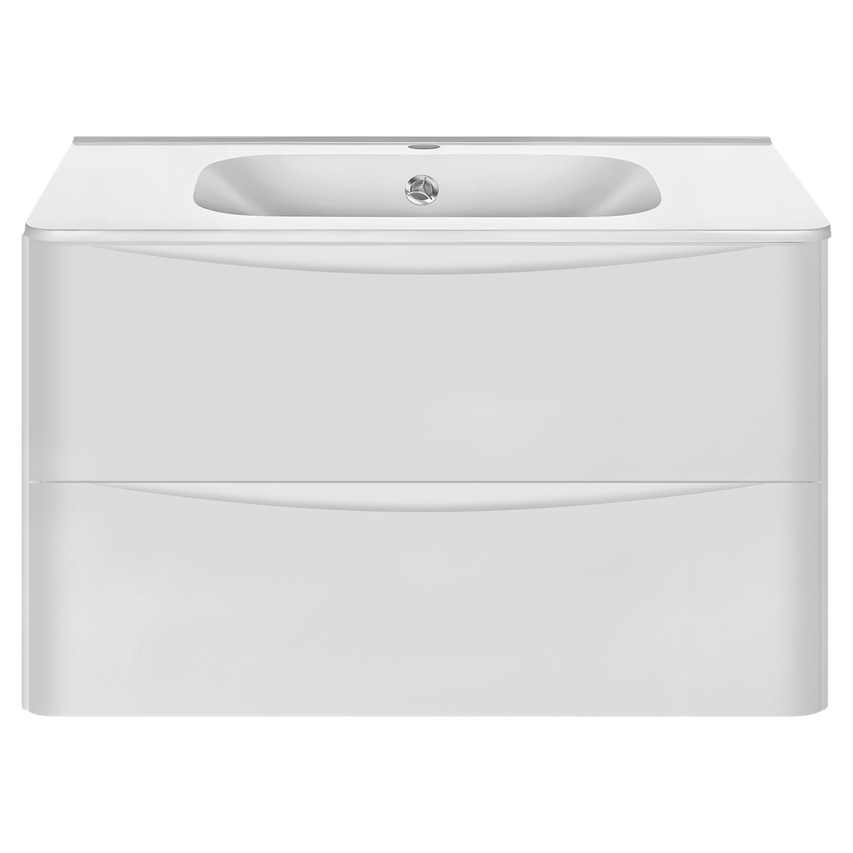 

Vincea Тумба с раковиной Vincea Paola 800 подвесная, 2 ящика, G.White
