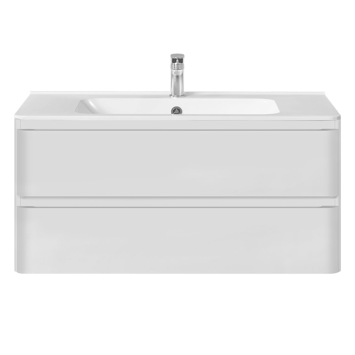 

Vincea Тумба с раковиной Vincea Vico 1000 подвесная, 2 ящика, G.White