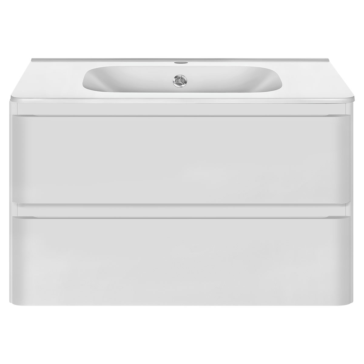 

Vincea Тумба с раковиной Vincea Vico 800 подвесная, 2 ящика, G.White