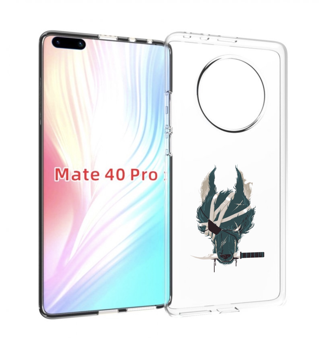 

Чехол MyPads волк-разбойник для Huawei Mate 40 Pro (NOH-NX9), Прозрачный, Tocco