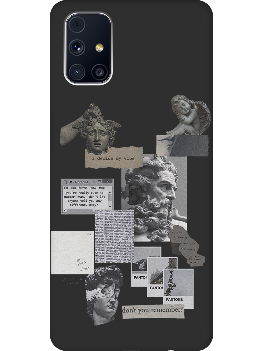 

Силиконовый чехол на Samsung Galaxy M31S с принтом "Античные стикеры" матовый черный, Черный;прозрачный;белый;серый, 723348285