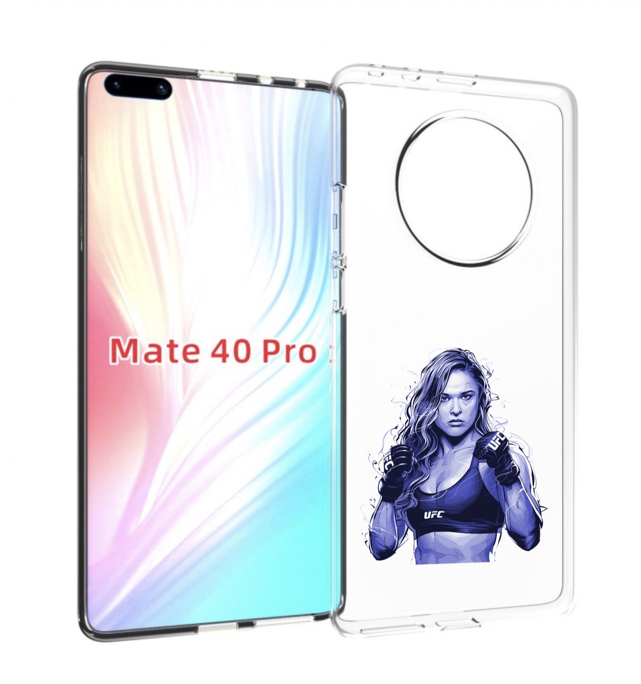 

Чехол MyPads ронда-роузи-юфс для Huawei Mate 40 Pro (NOH-NX9), Прозрачный, Tocco