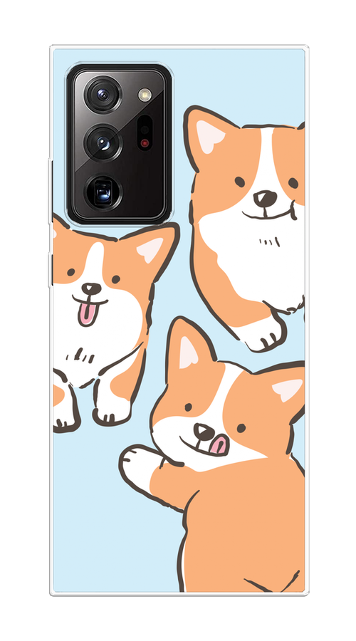 

Чехол на Samsung Galaxy Note 20 Ultra "Милые корги", Бежевый;голубой;коричневый, 2101050-1