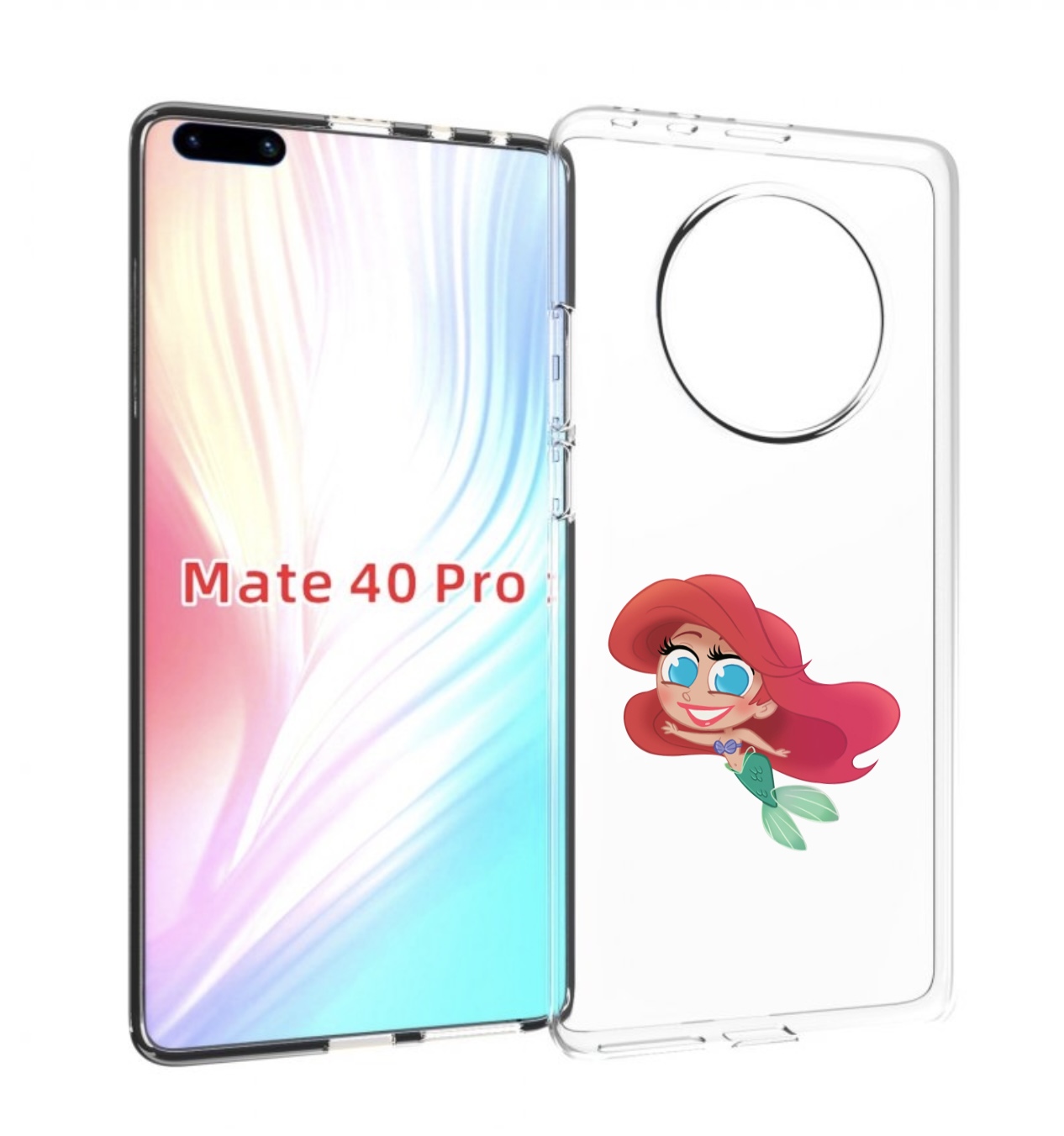 

Чехол MyPads русалка-мулатка для Huawei Mate 40 Pro (NOH-NX9), Прозрачный, Tocco