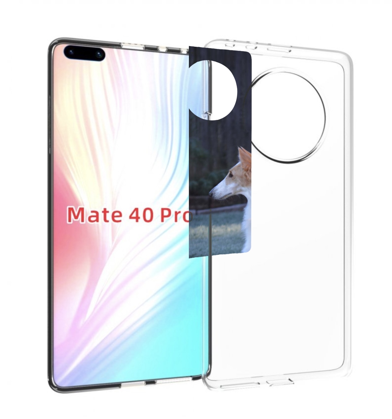 

Чехол MyPads русская псовая борзая для Huawei Mate 40 Pro (NOH-NX9), Прозрачный, Tocco