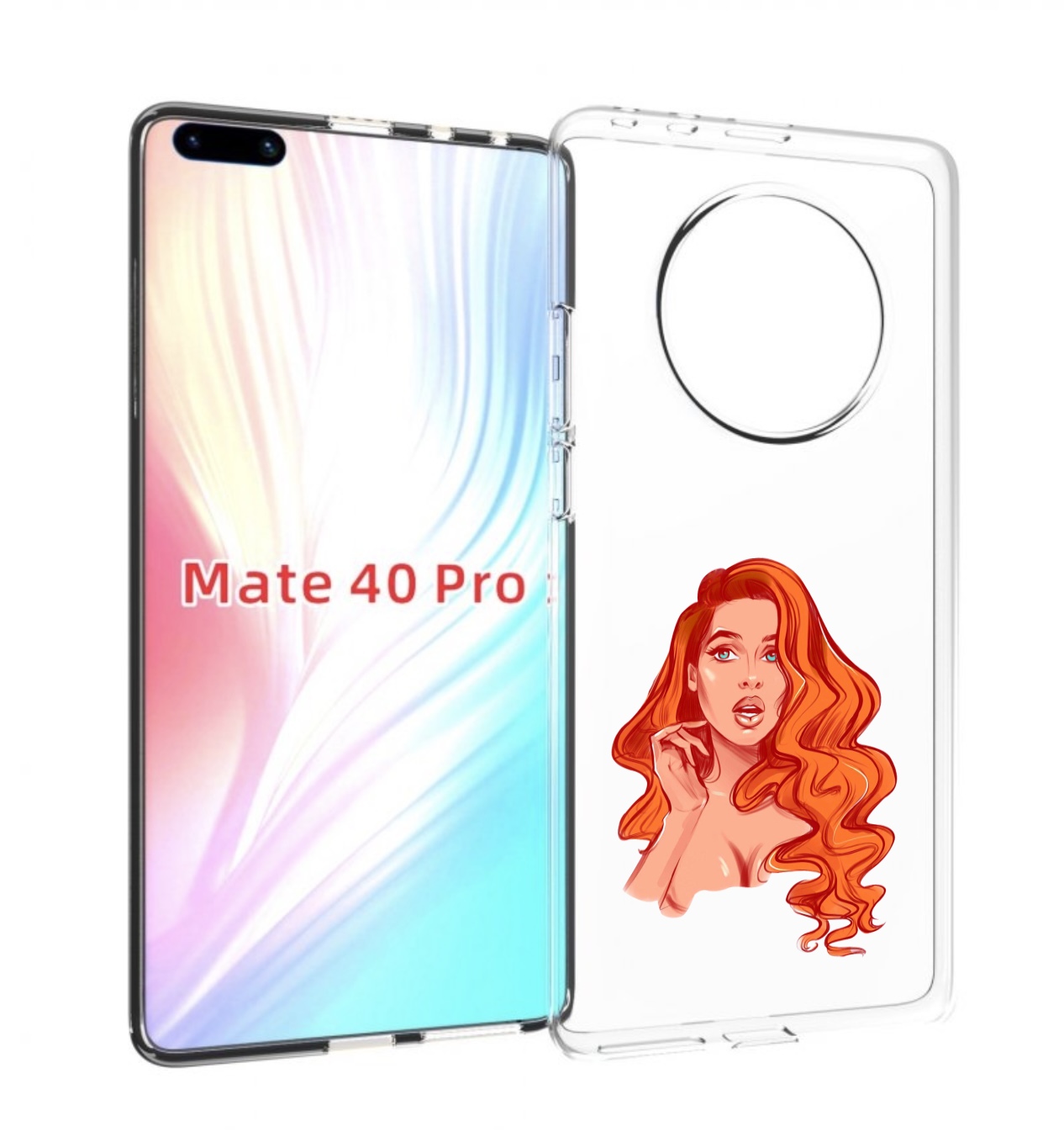

Чехол MyPads рыжая-девушка-модельной-внешности женский для Huawei Mate 40 Pro (NOH-NX9), Прозрачный, Tocco