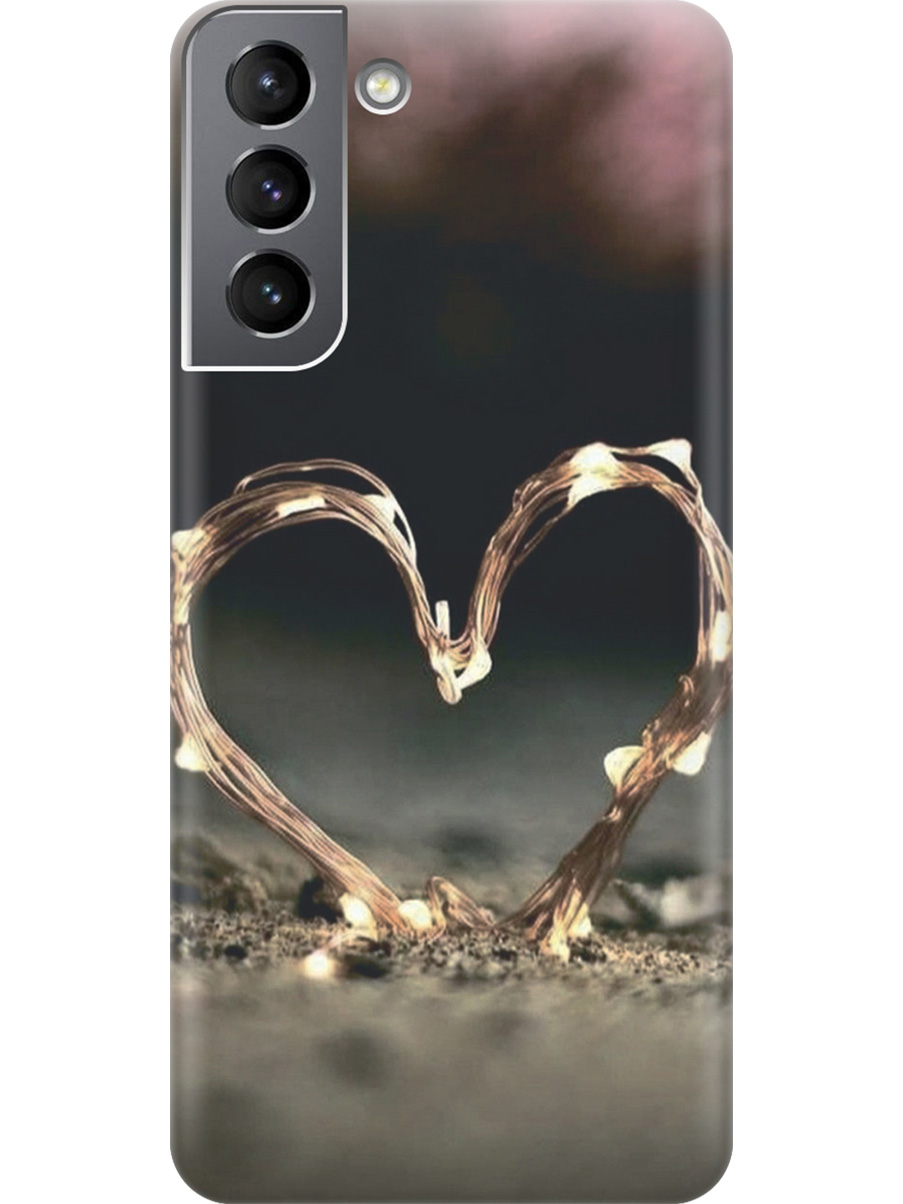 

Силиконовый чехол на Samsung Galaxy S21 с принтом "Светящееся сердце", Прозрачный;желтый;черный, 724125091