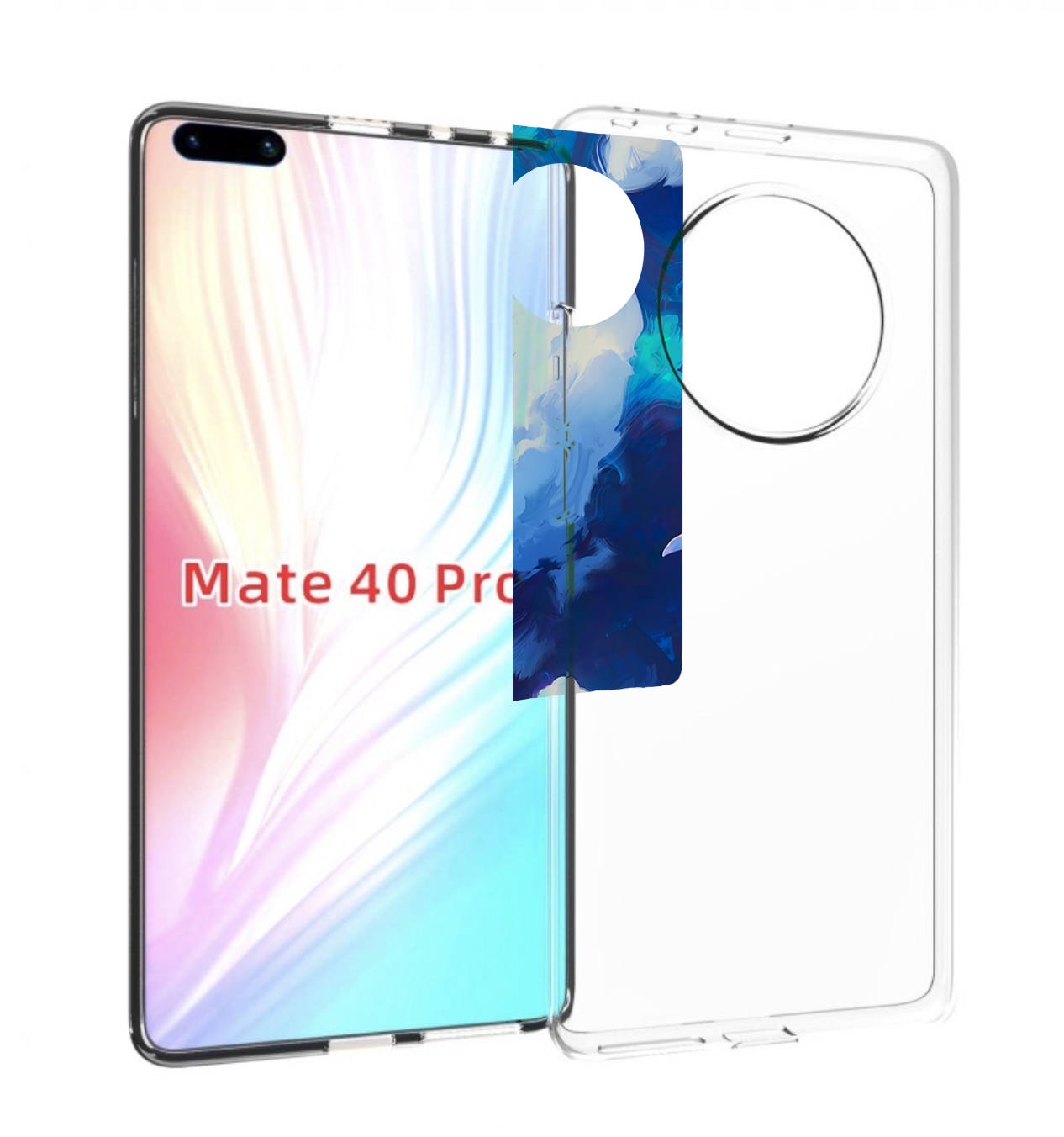 

Чехол MyPads самолет-в-небе-рисунок для Huawei Mate 40 Pro (NOH-NX9), Прозрачный, Tocco