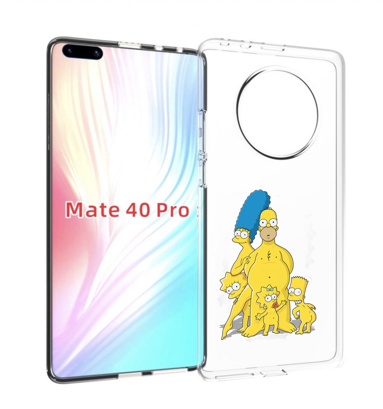 Чехол MyPads семья-симпсонов для Huawei Mate 40 Pro (NOH-NX9)
