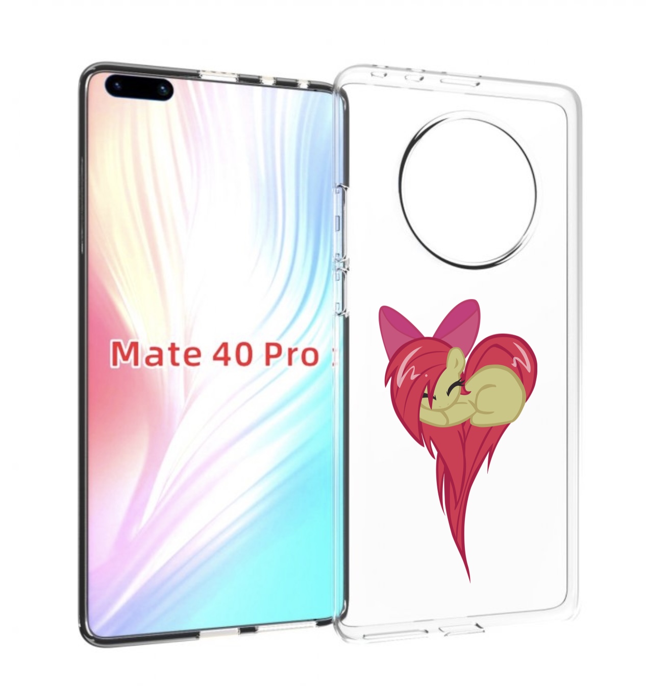 

Чехол MyPads сердце-из-пони для Huawei Mate 40 Pro (NOH-NX9), Прозрачный, Tocco